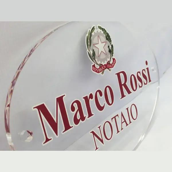 TARGA PLEXI 15X21 - 8MM - con distanziali